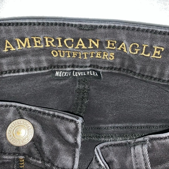 American Eagle Next Level Flex Distressed Jeans Black Size 29x30. - Picture 9 of 10